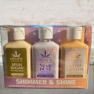 Hempz Shimmer & Shine Moisturizer Set - Gold, White, Tan